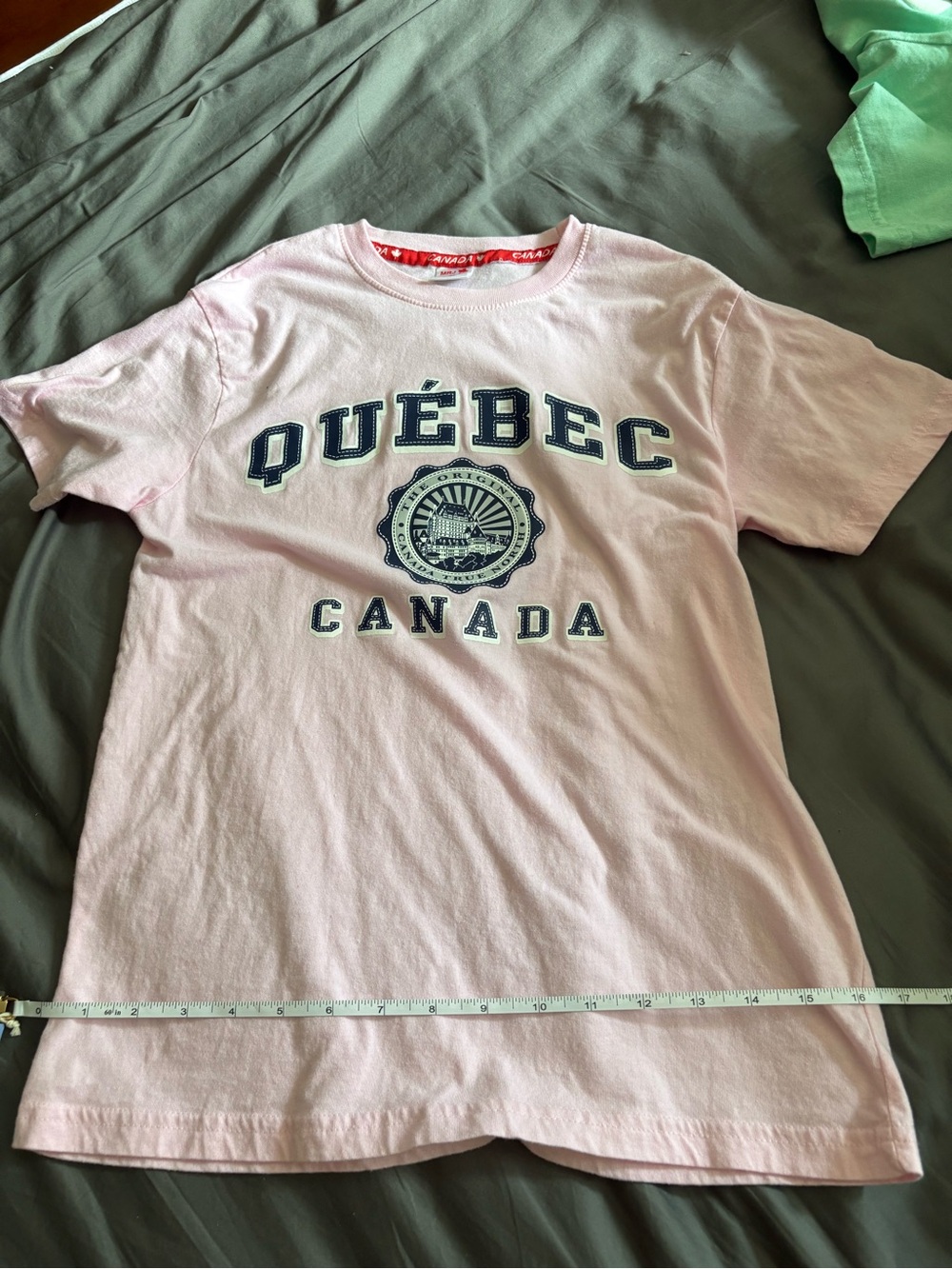 Québec Canada Graphic Short Sleeve Tee - Light Pink